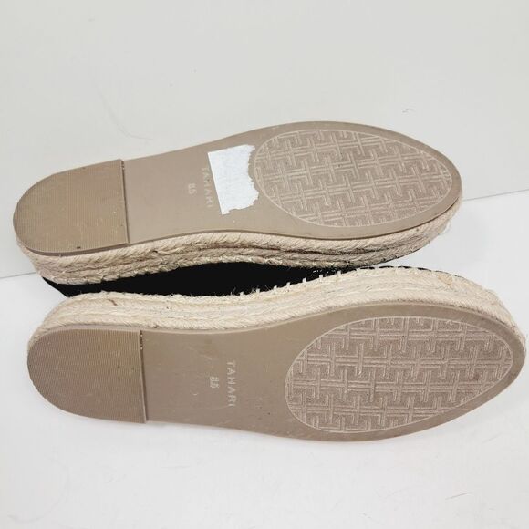 Tahari Black Brooklyn Platform Espadrilles Size 8.5 - Picture 7 of 8